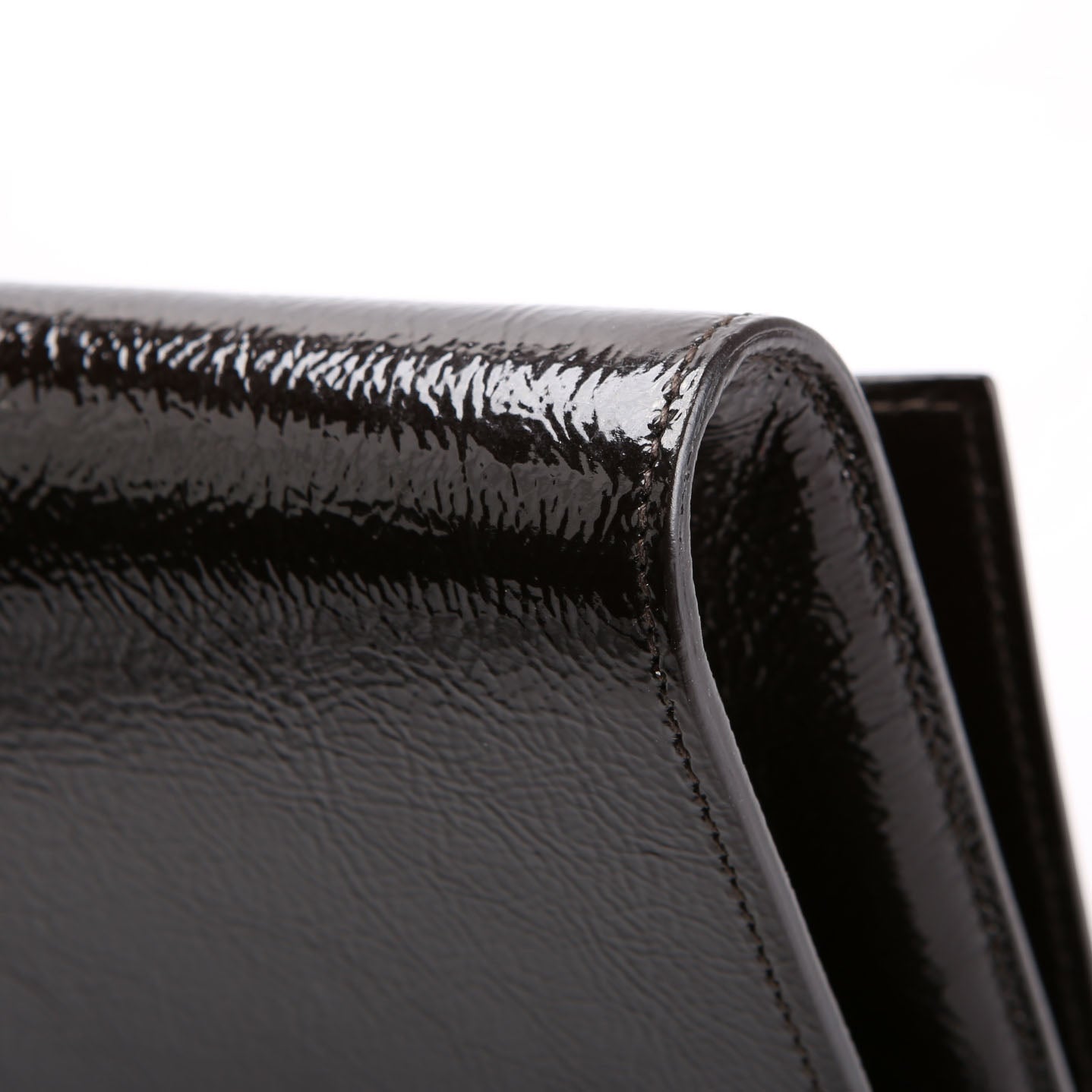 Belle De Jour Clutch Textured Patent 347990 Black