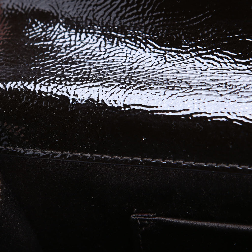 Belle De Jour Clutch Textured Patent 347990 Black