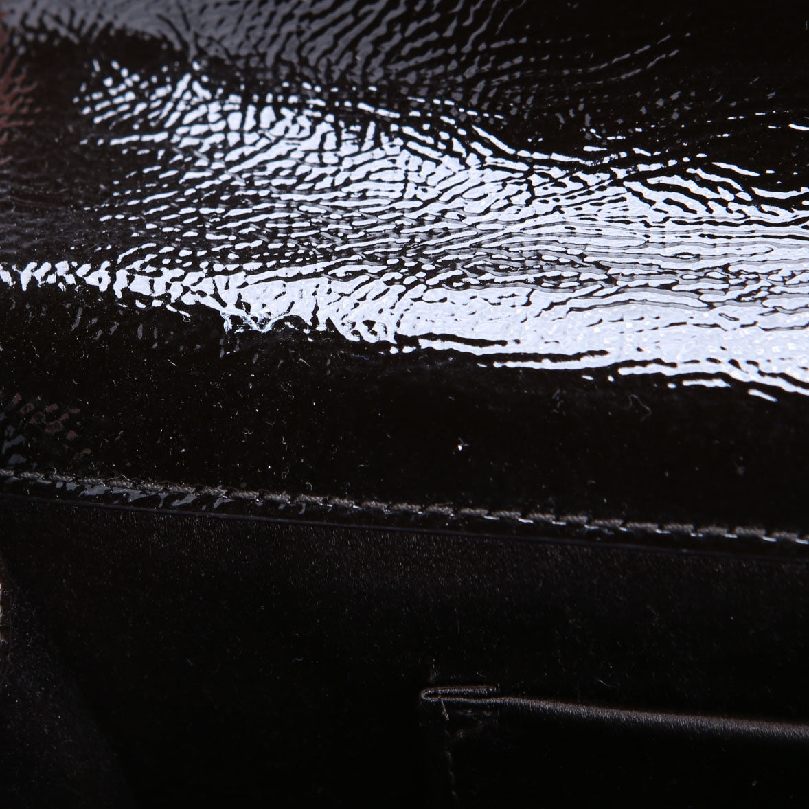 Belle De Jour Clutch Textured Patent 347990 Black