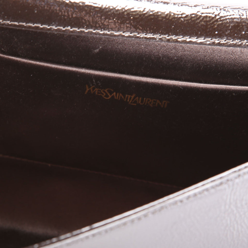 Belle De Jour Clutch Textured Patent 347990 Black