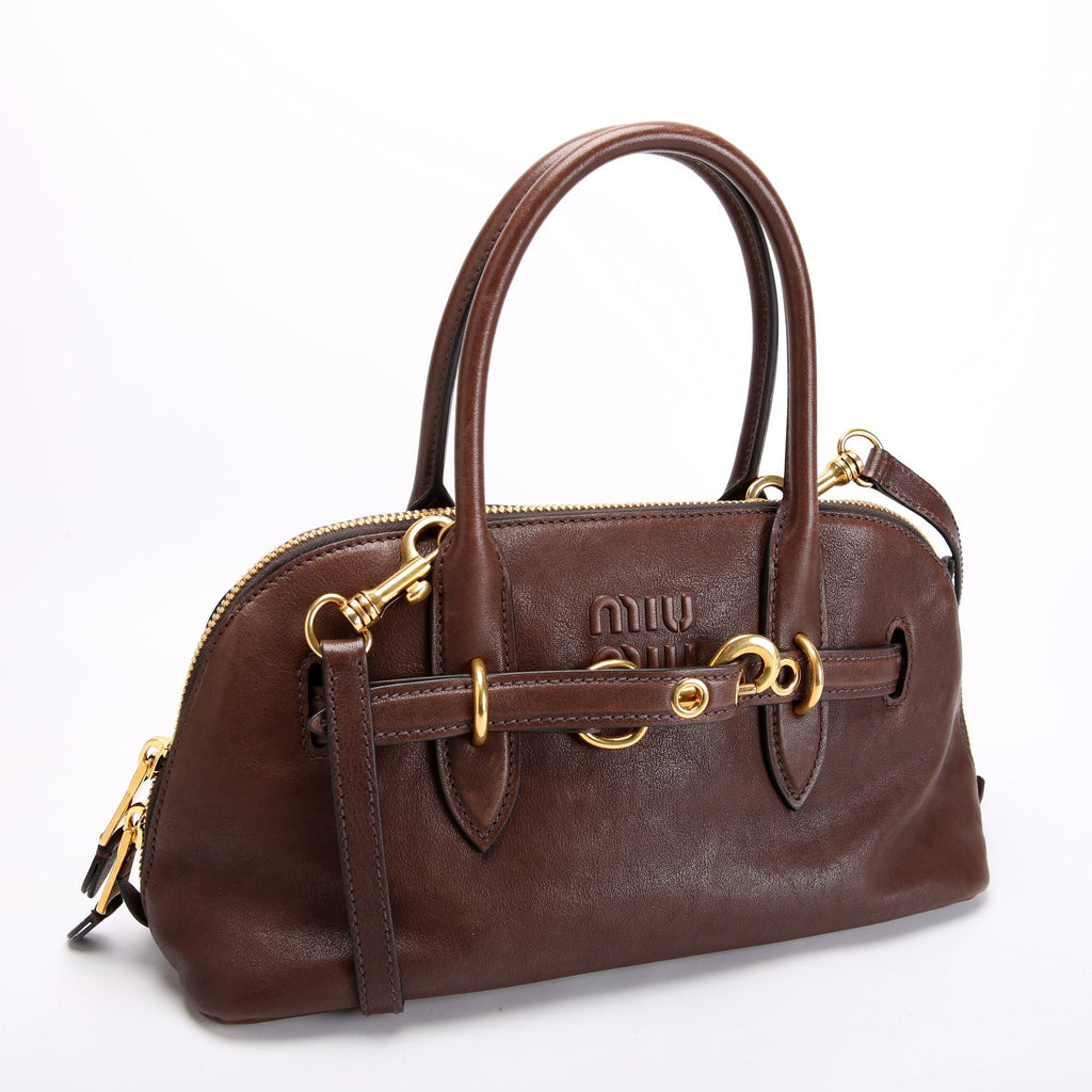 Aventure Nappa Top Handle Brown