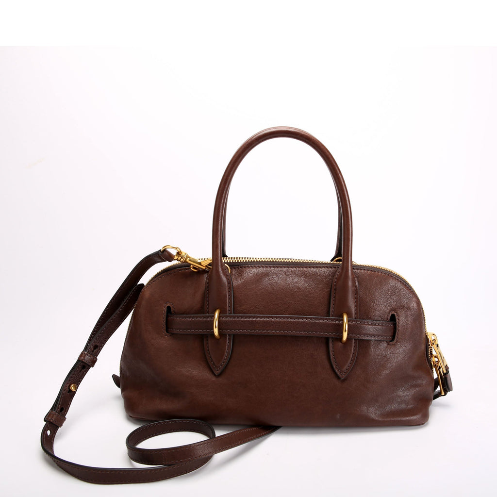 Aventure Nappa Top Handle Brown