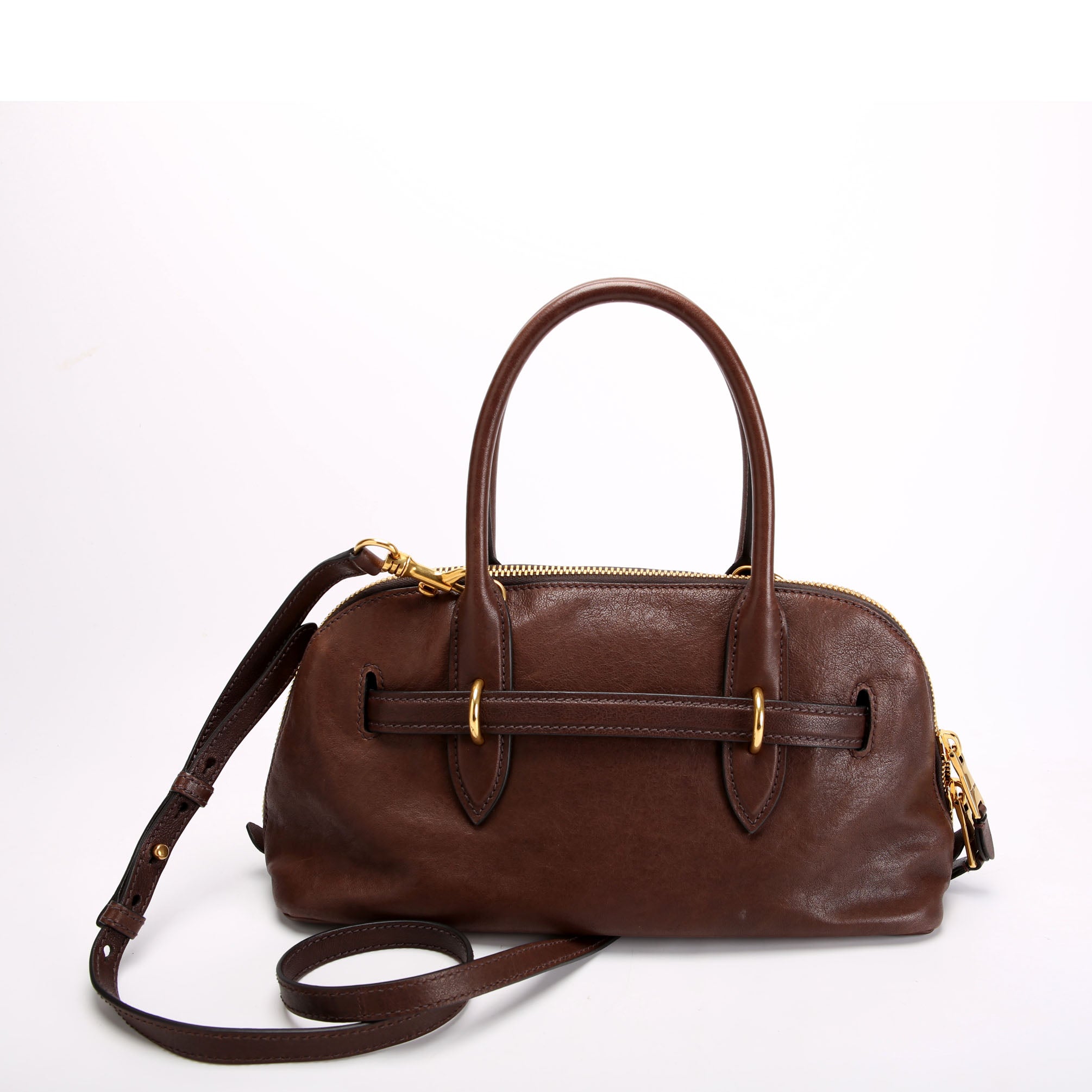 Aventure Nappa Top Handle Brown