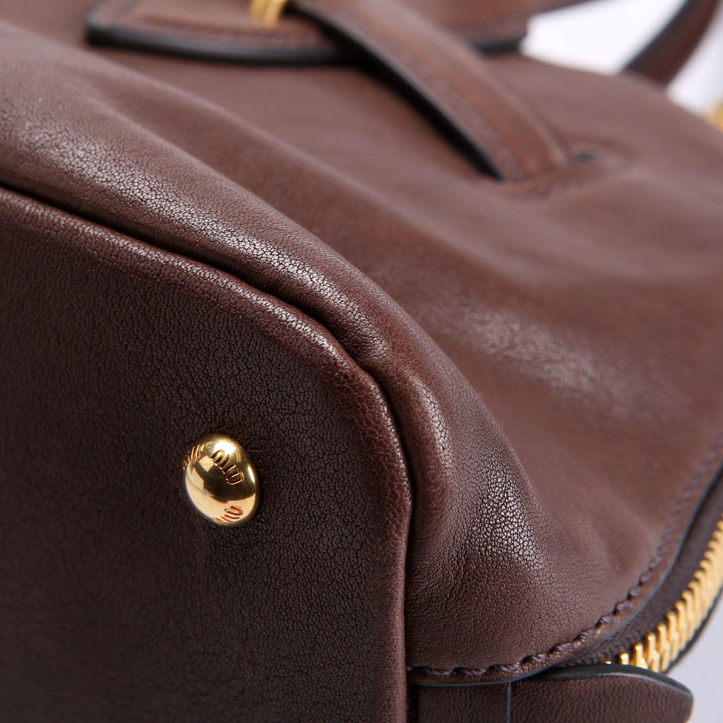 Aventure Nappa Top Handle Brown