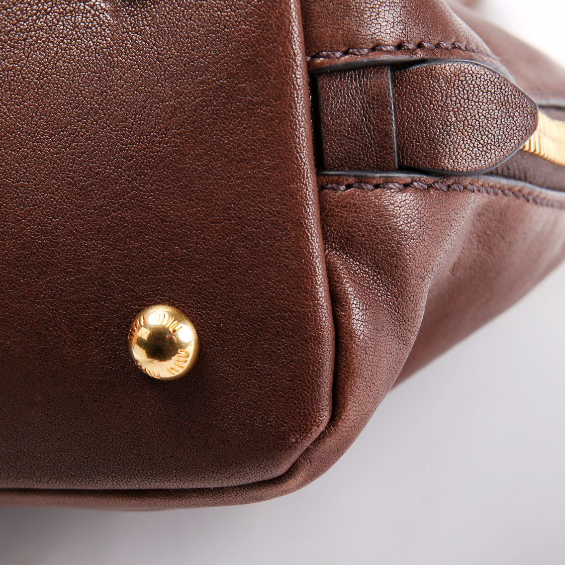 Aventure Nappa Top Handle Brown