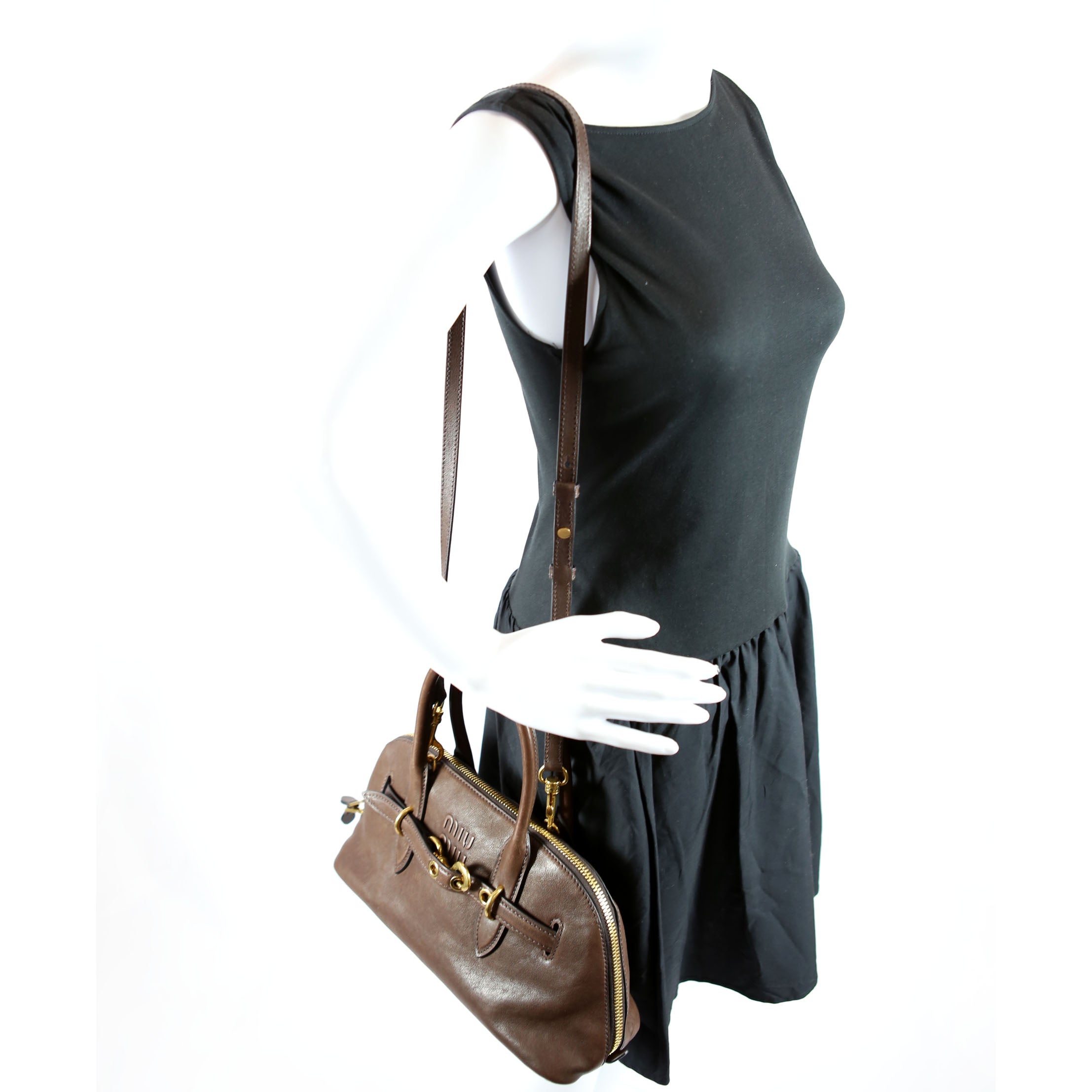 Aventure Nappa Top Handle Brown