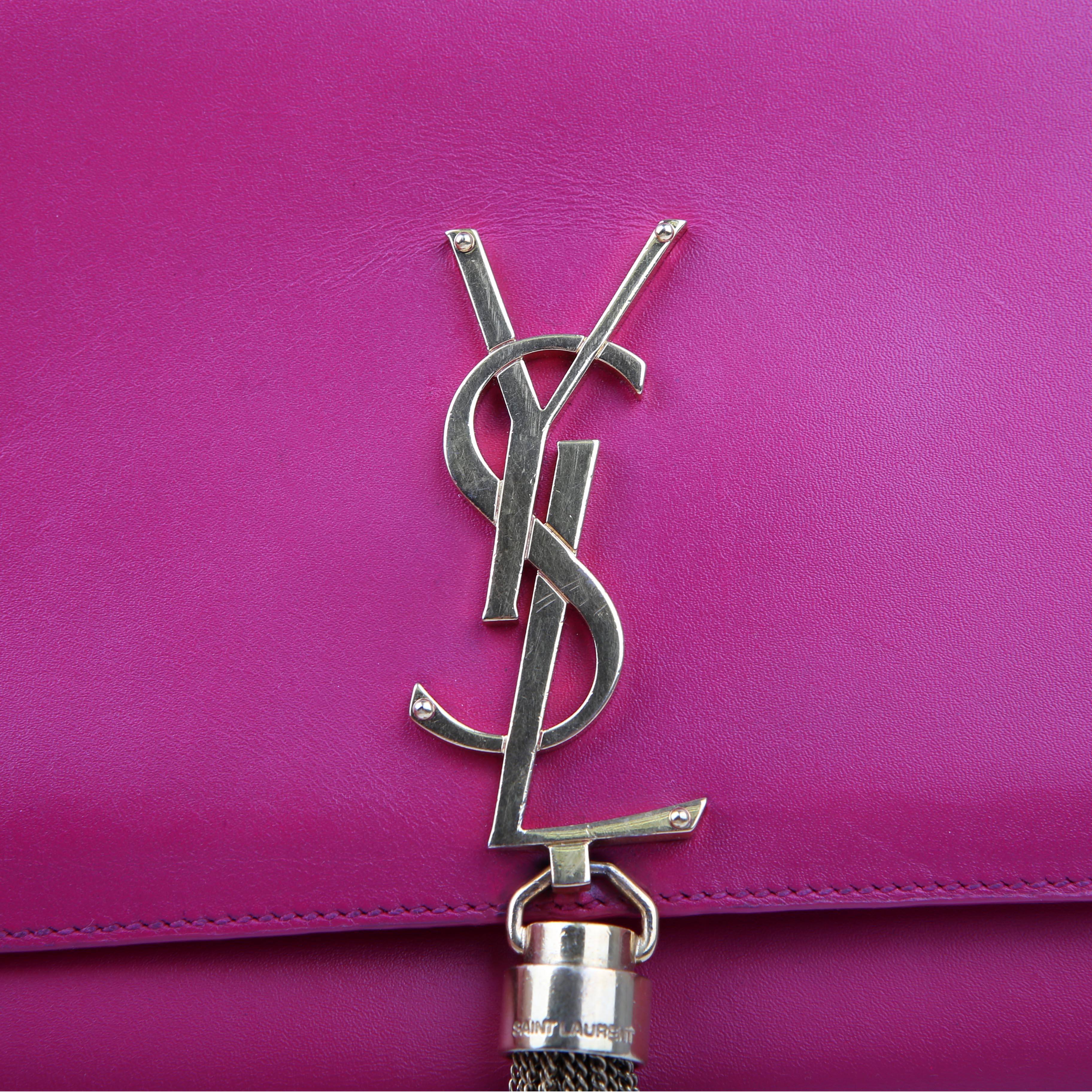 SAINT LAURENT Kate Tassel Satchel Medium 354119 Pink