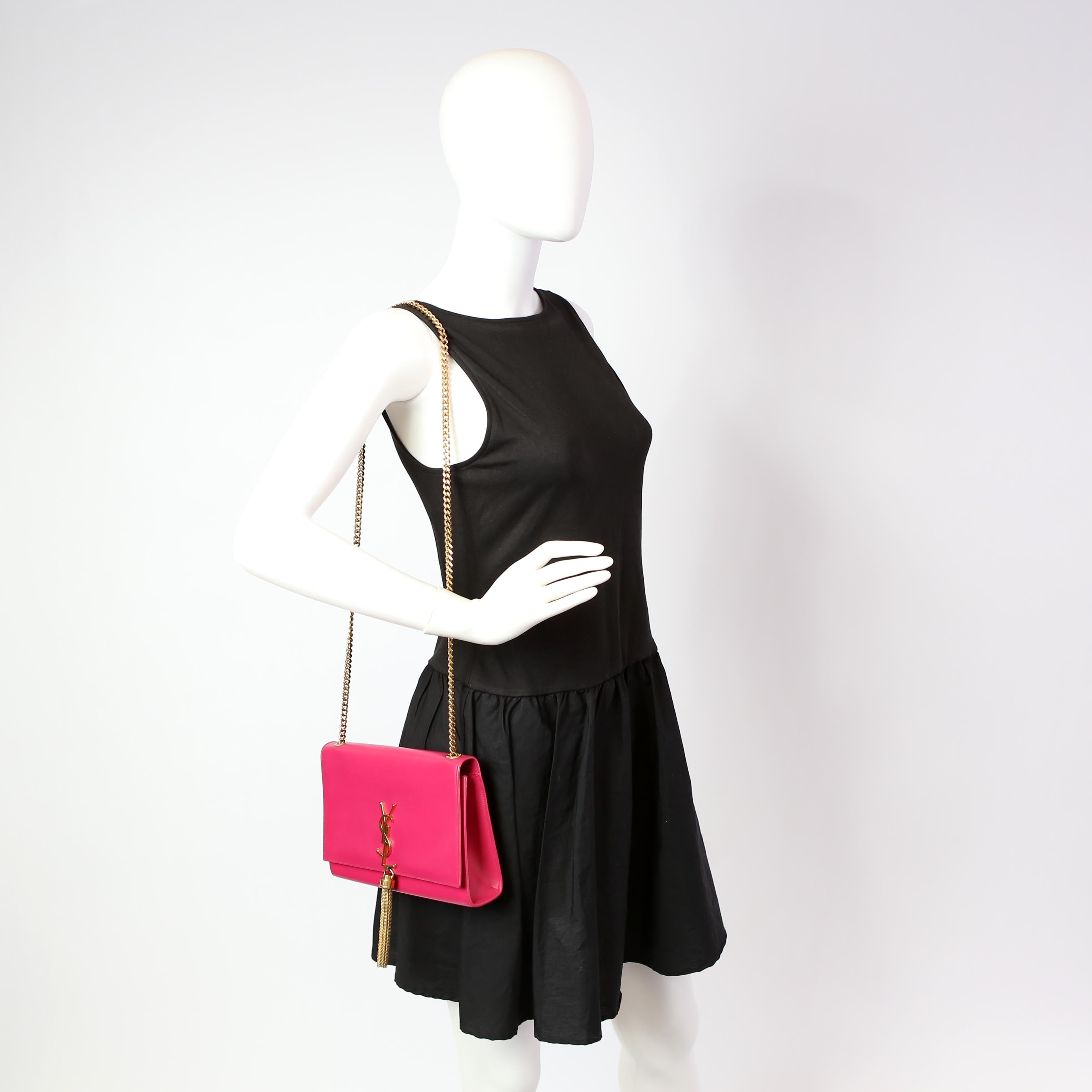 SAINT LAURENT Kate Tassel Satchel Medium 354119 Pink