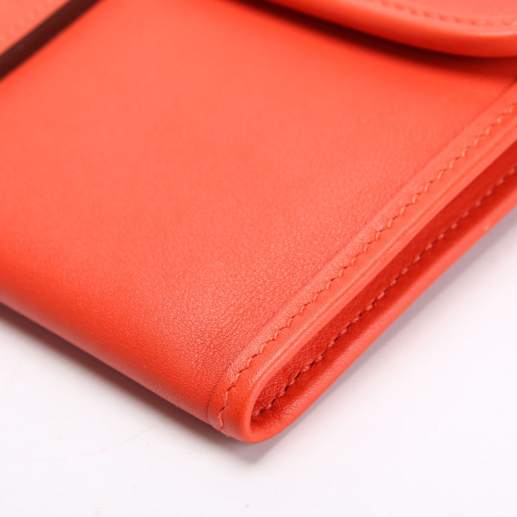 Hermes Jige Swift Duo Clutch Red