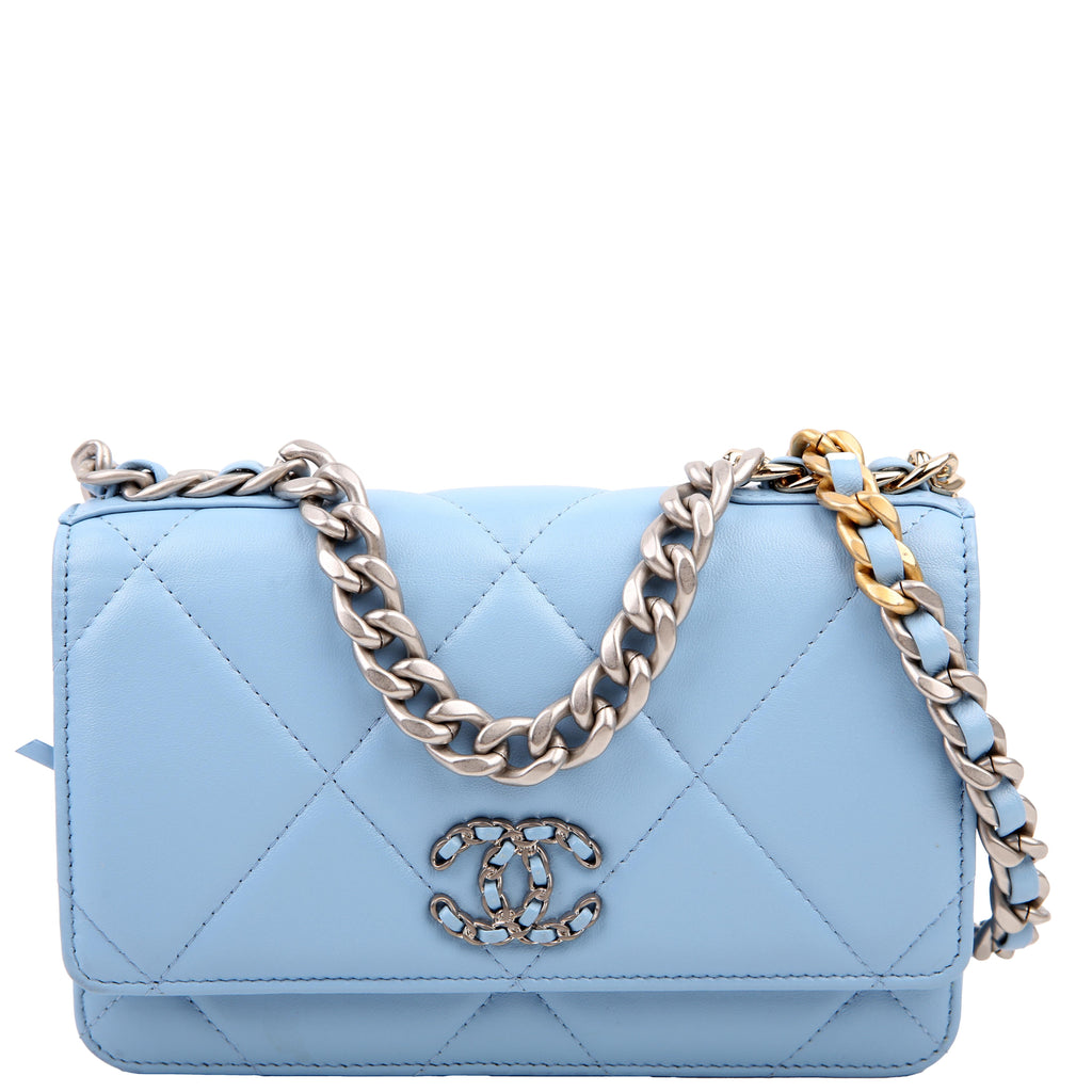 Chanel 19 WOC Quilted Lambskin RFID Blue
