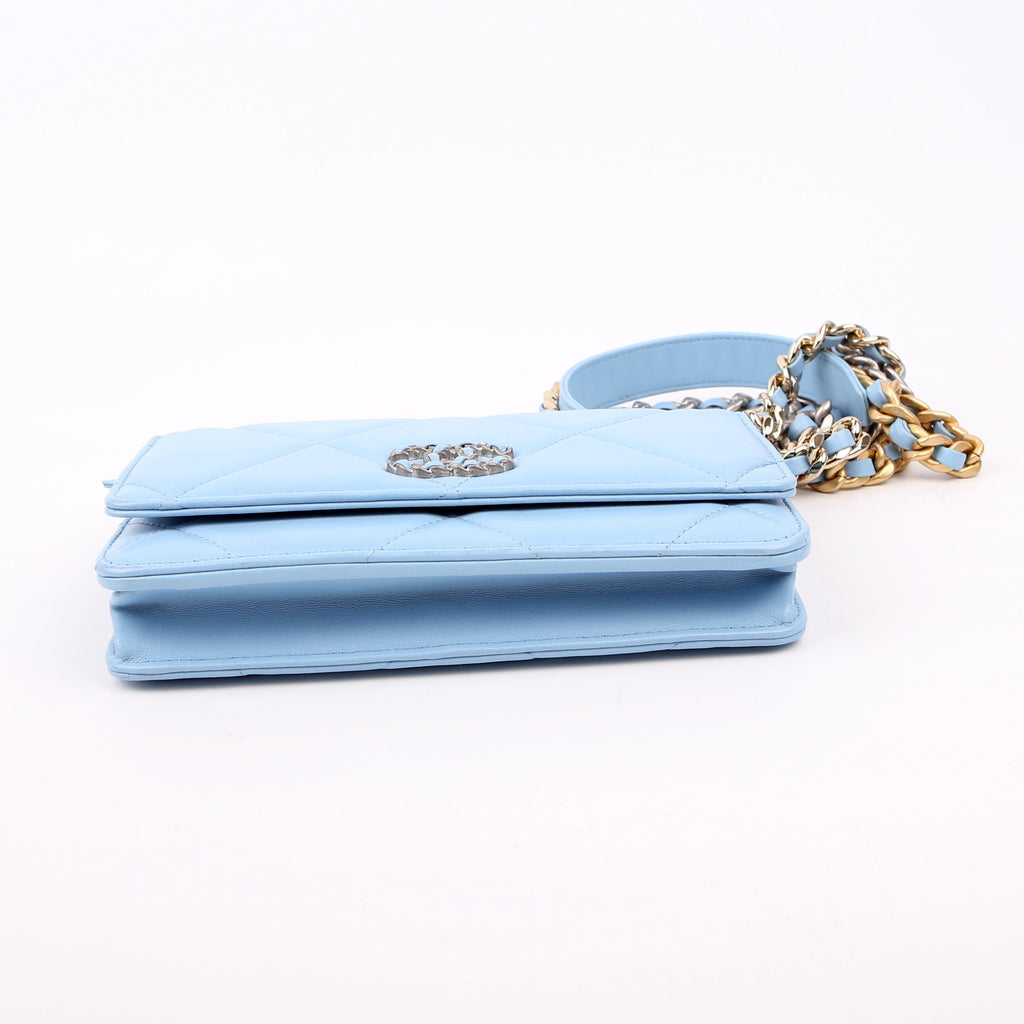 Chanel 19 WOC Quilted Lambskin RFID Blue