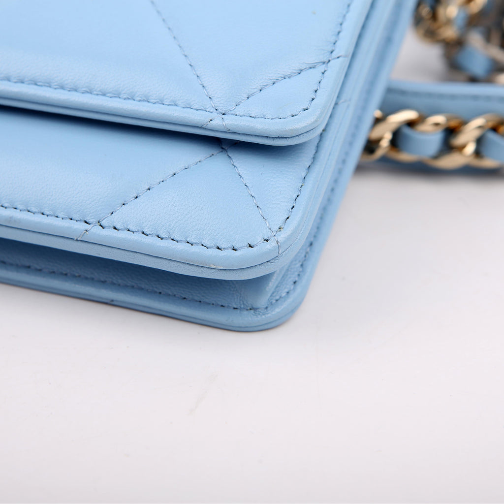 Chanel 19 WOC Quilted Lambskin RFID Blue