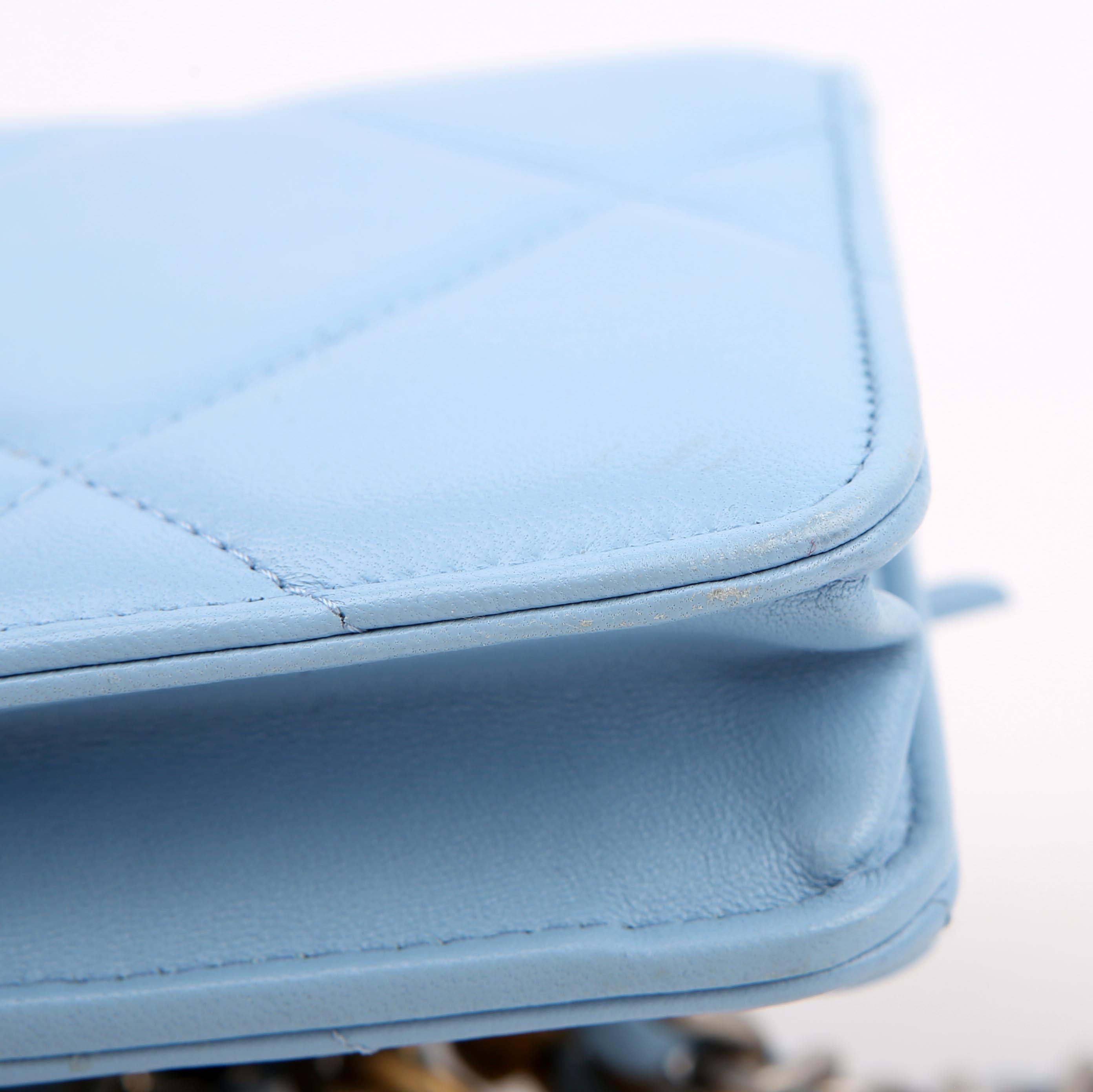 Chanel 19 WOC Quilted Lambskin RFID Blue