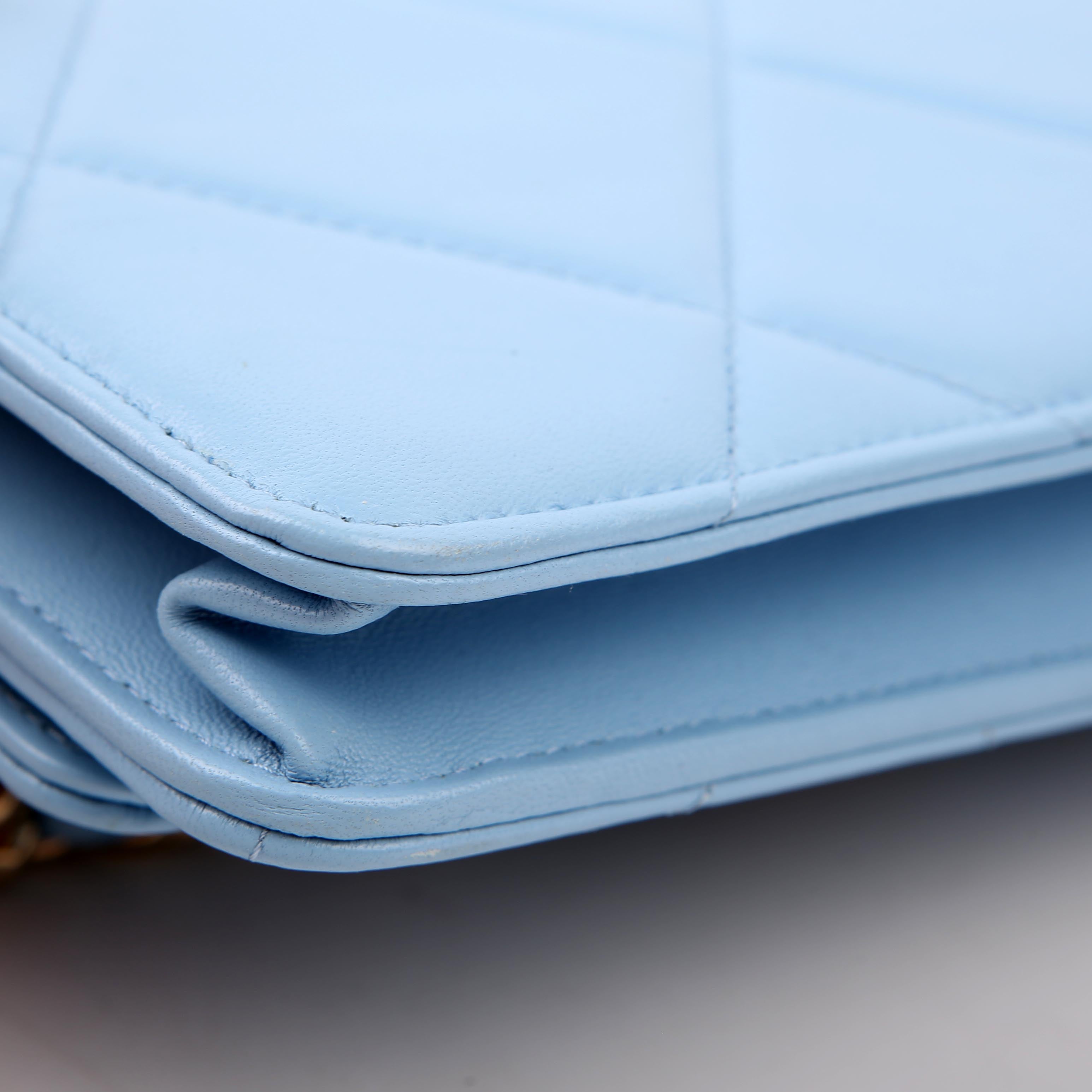 Chanel 19 WOC Quilted Lambskin RFID Blue