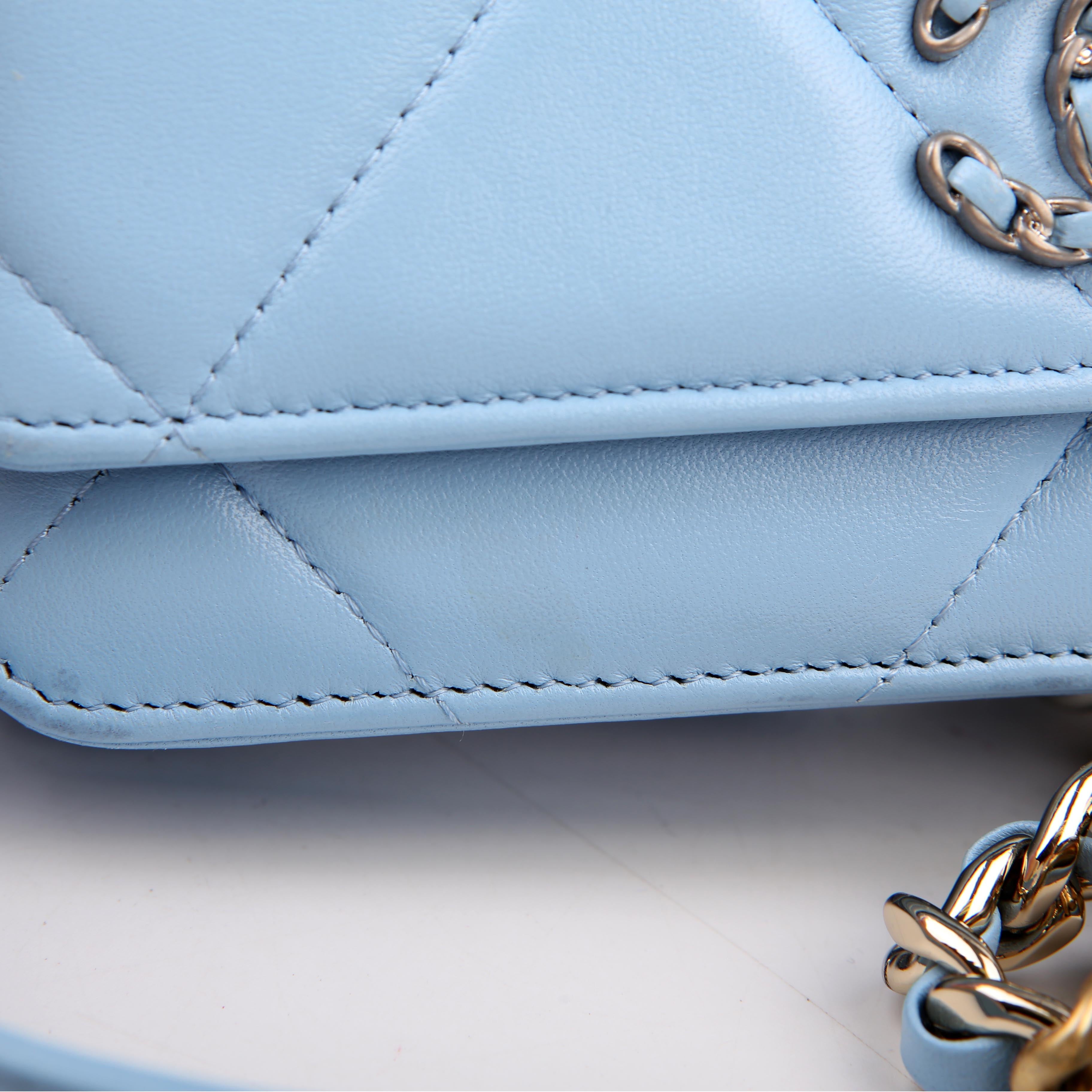 Chanel 19 WOC Quilted Lambskin RFID Blue