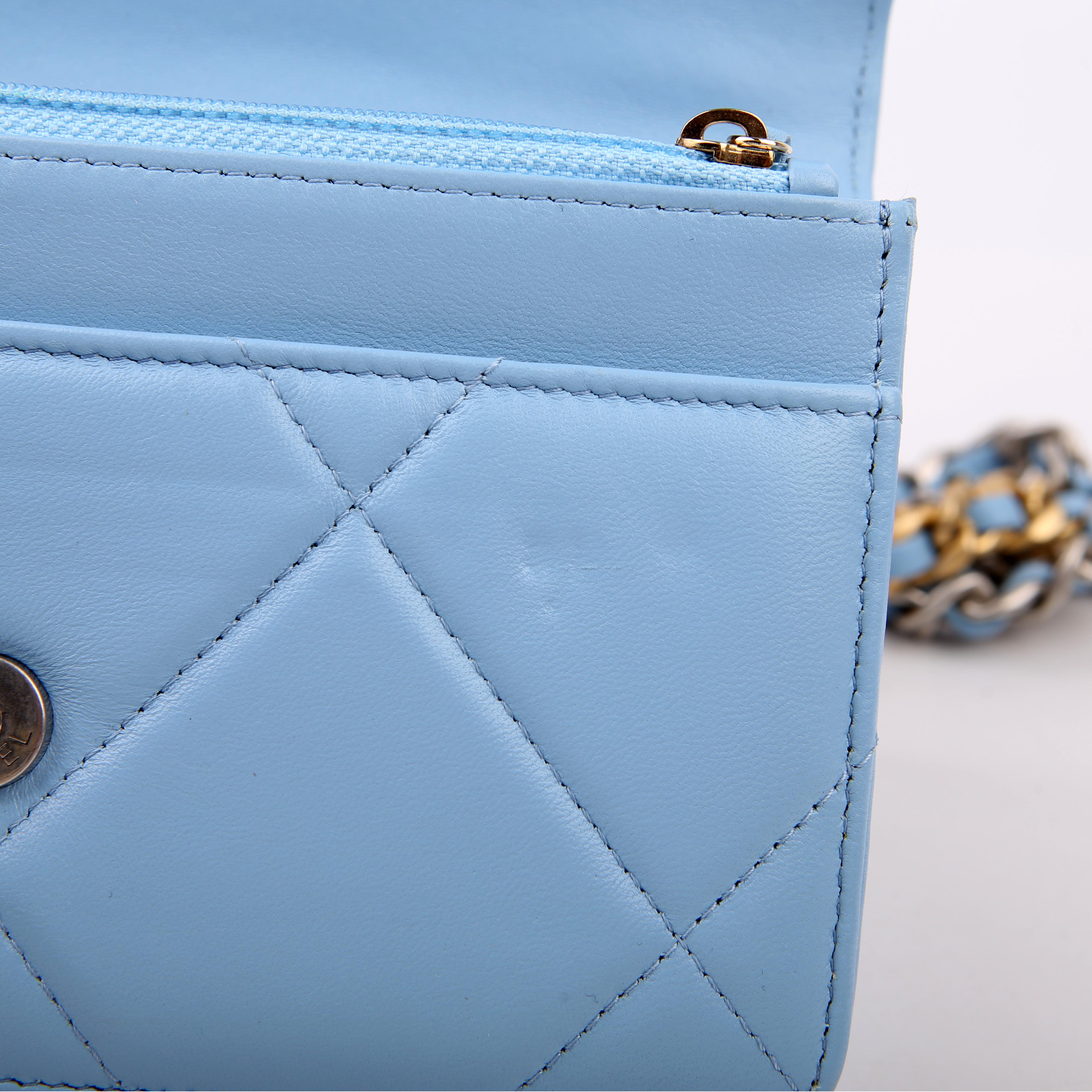 Chanel 19 WOC Quilted Lambskin RFID Blue