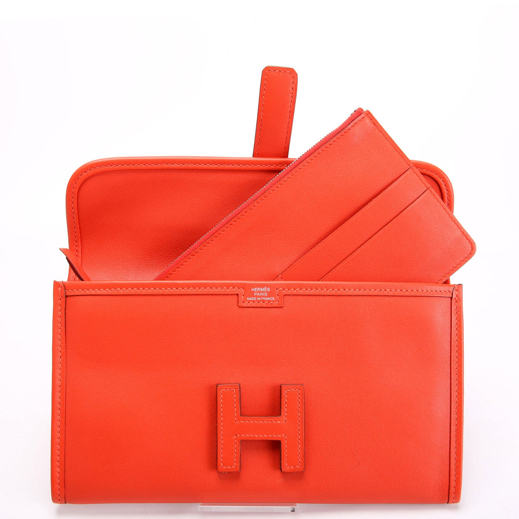Hermes Jige Swift Duo Clutch Red