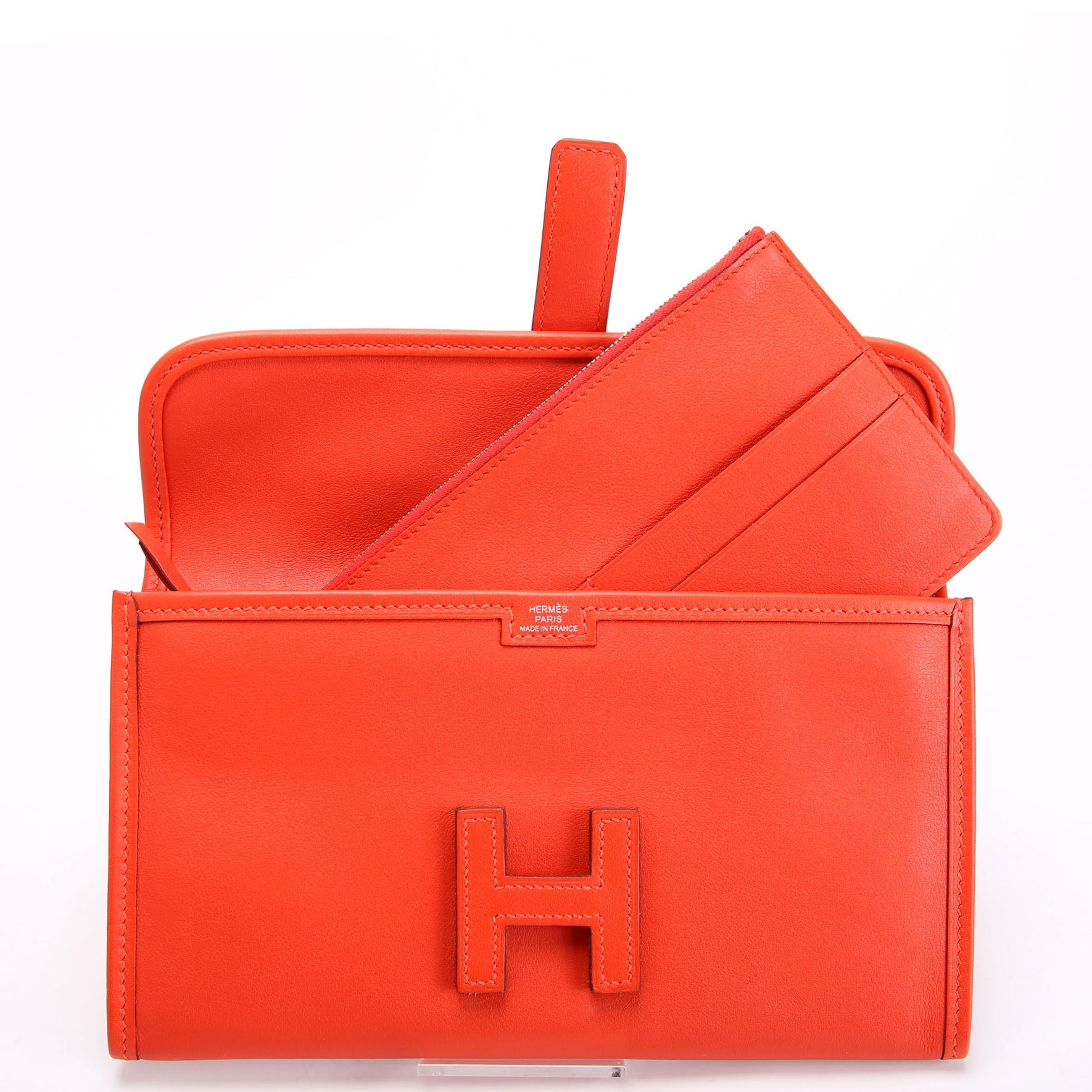 Hermes Jige Swift Duo Clutch Red