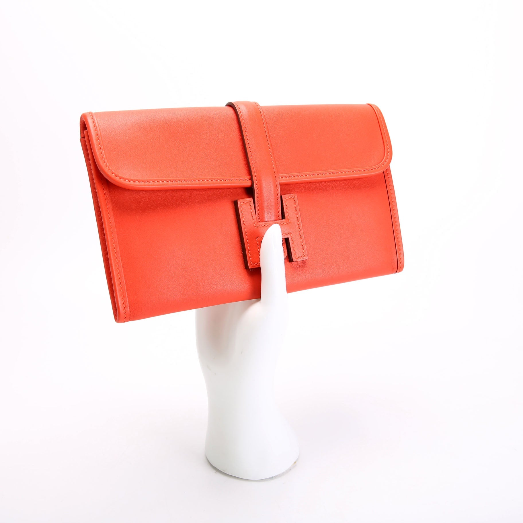 Hermes Jige Swift Duo Clutch Red
