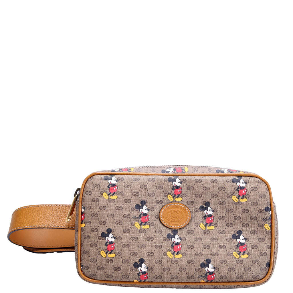 602695 Disney X Gucci Mickey Belt Bag Brown