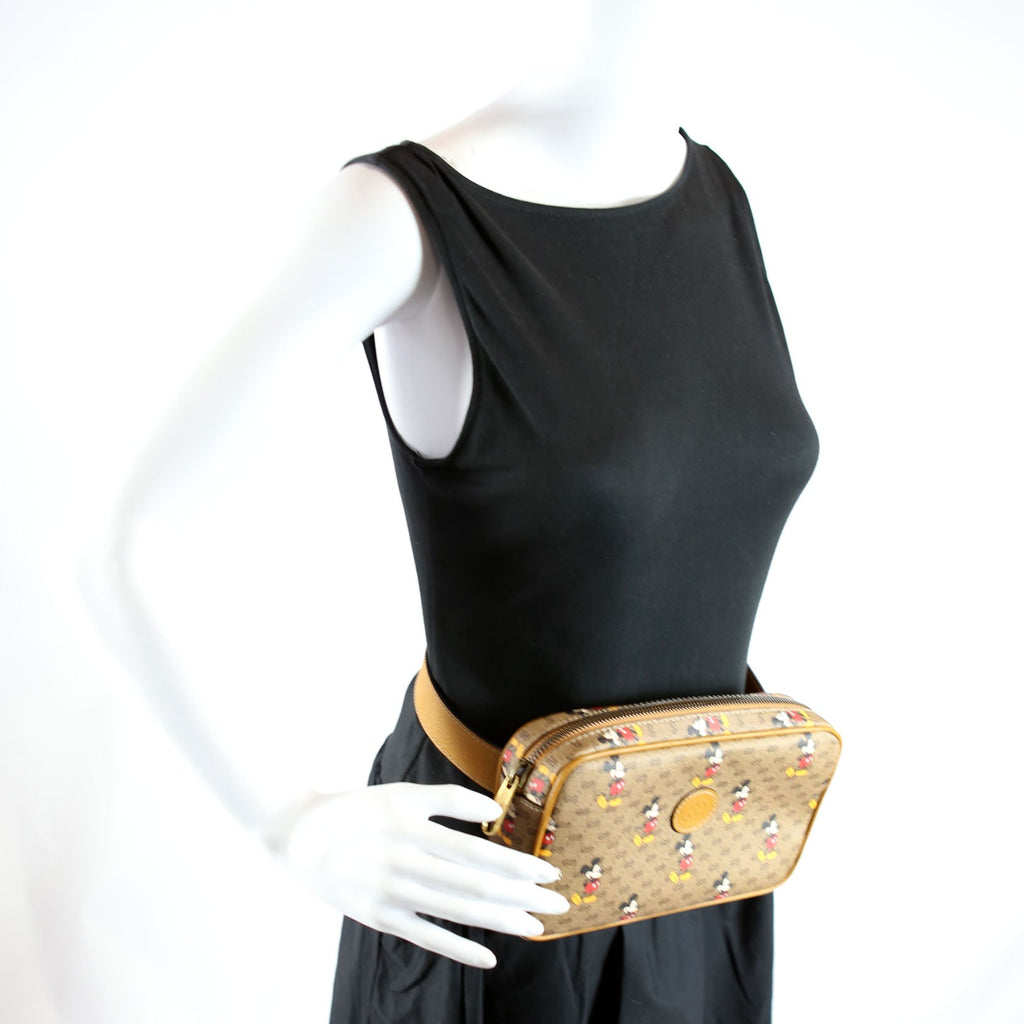 602695 Disney X Gucci Mickey Belt Bag Brown