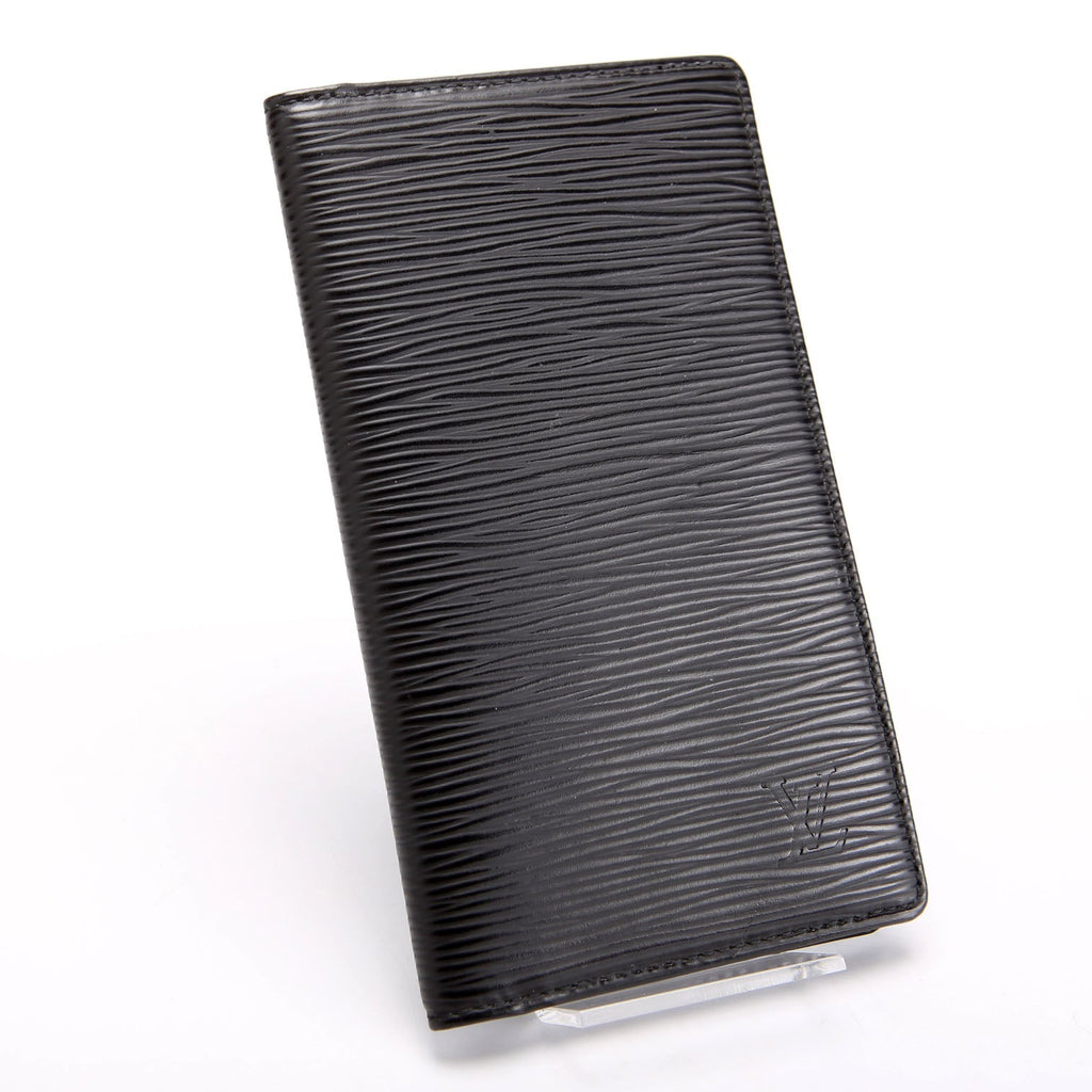 Checkbook Cover Epi Black