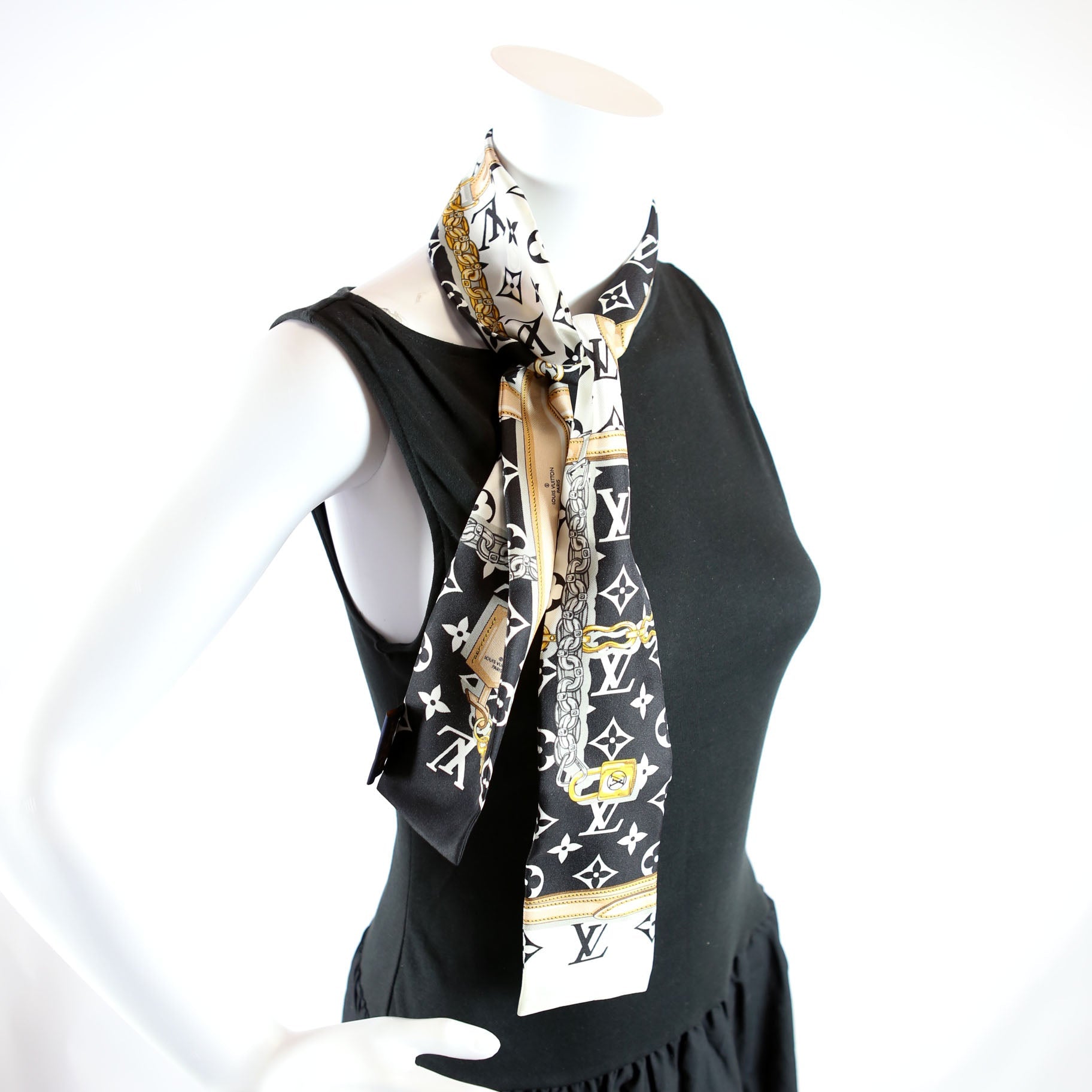 Confidential Bandeau Silk Black/White