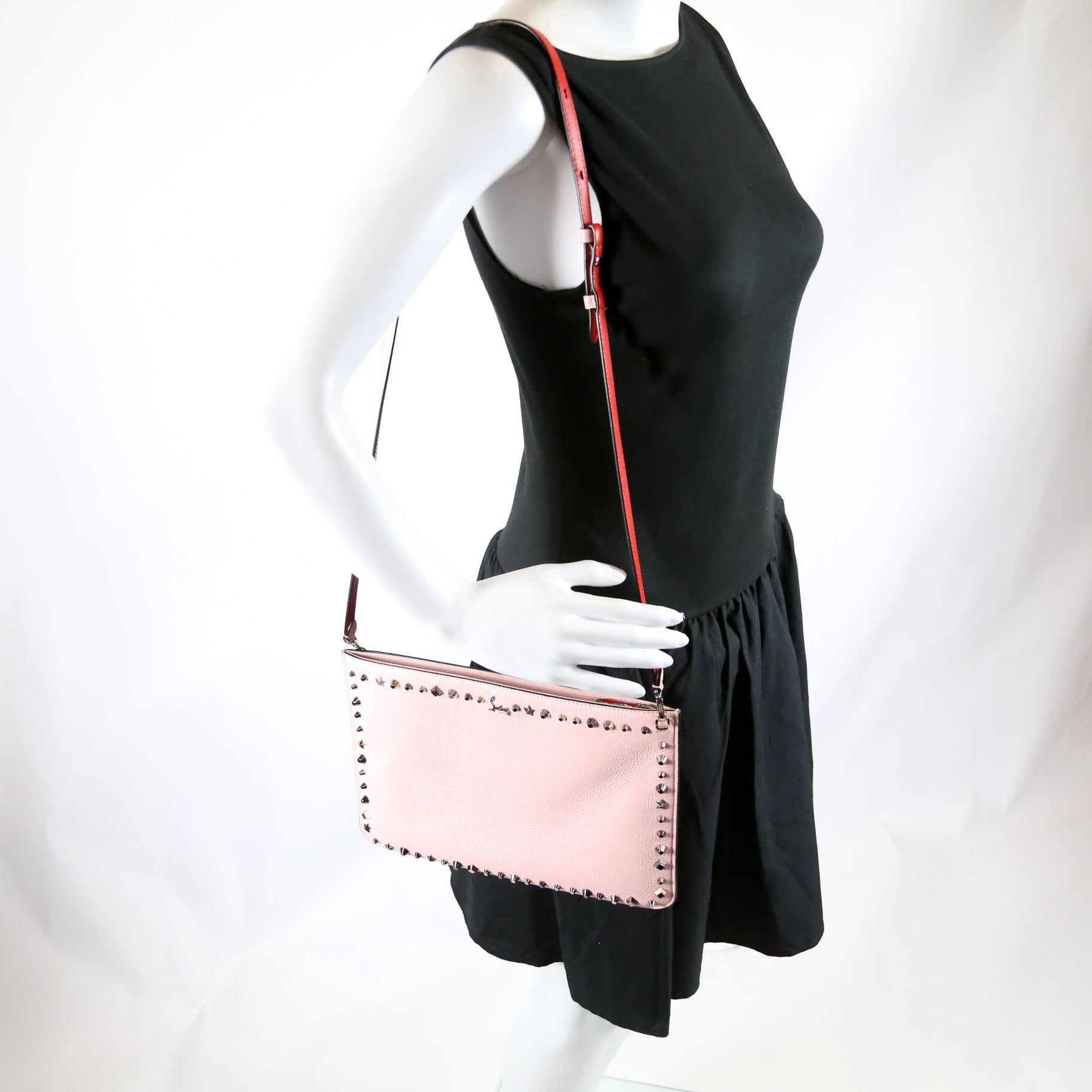 Loubi Studded Crossbody Pink
