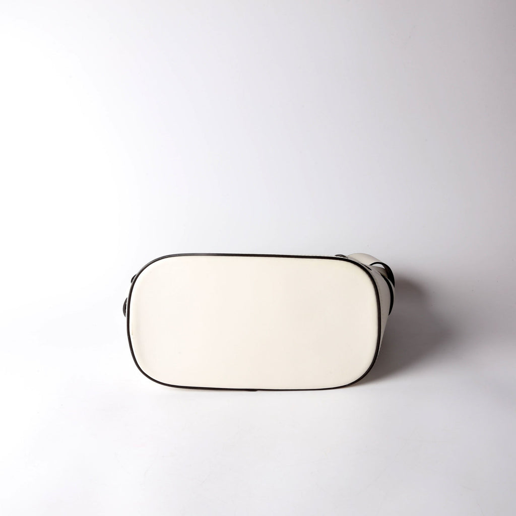 Tress Vitello Intreccio Tote Bag White