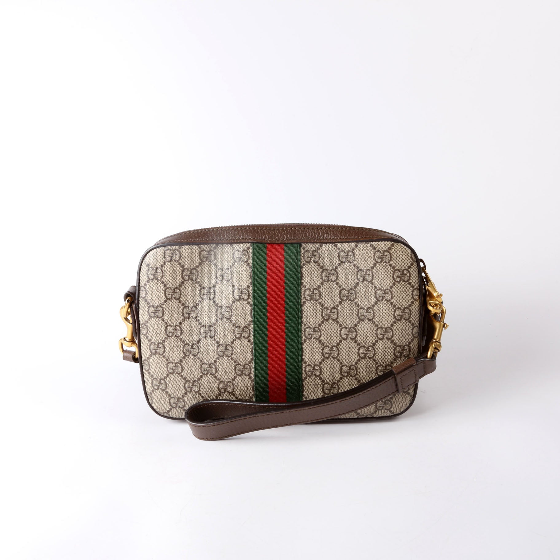 Gucci 699439 GG Supreme Ophidia Small Wristlet Crossbody
