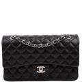 Classic Flap Medium Lambskin RFID Black/Silver