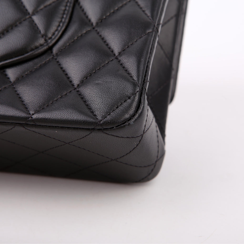 Classic Flap Medium Lambskin RFID Black/Silver