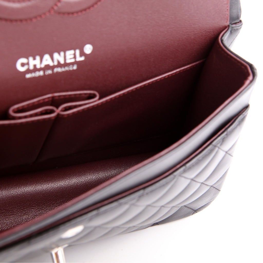 Classic Flap Medium Lambskin RFID Black/Silver