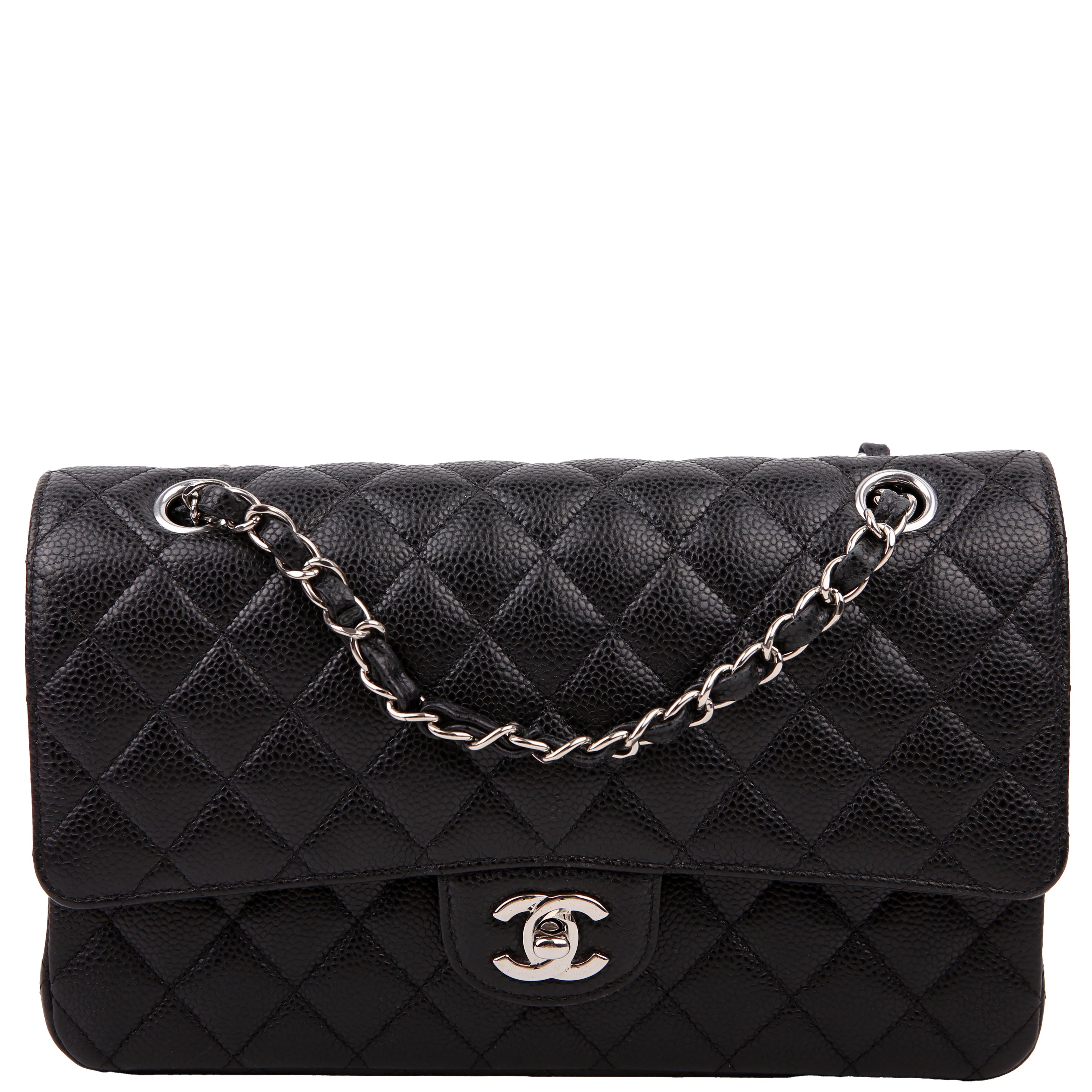 Hold for Shea L: Classic Flap Medium Caviar 22M Black/Silver
