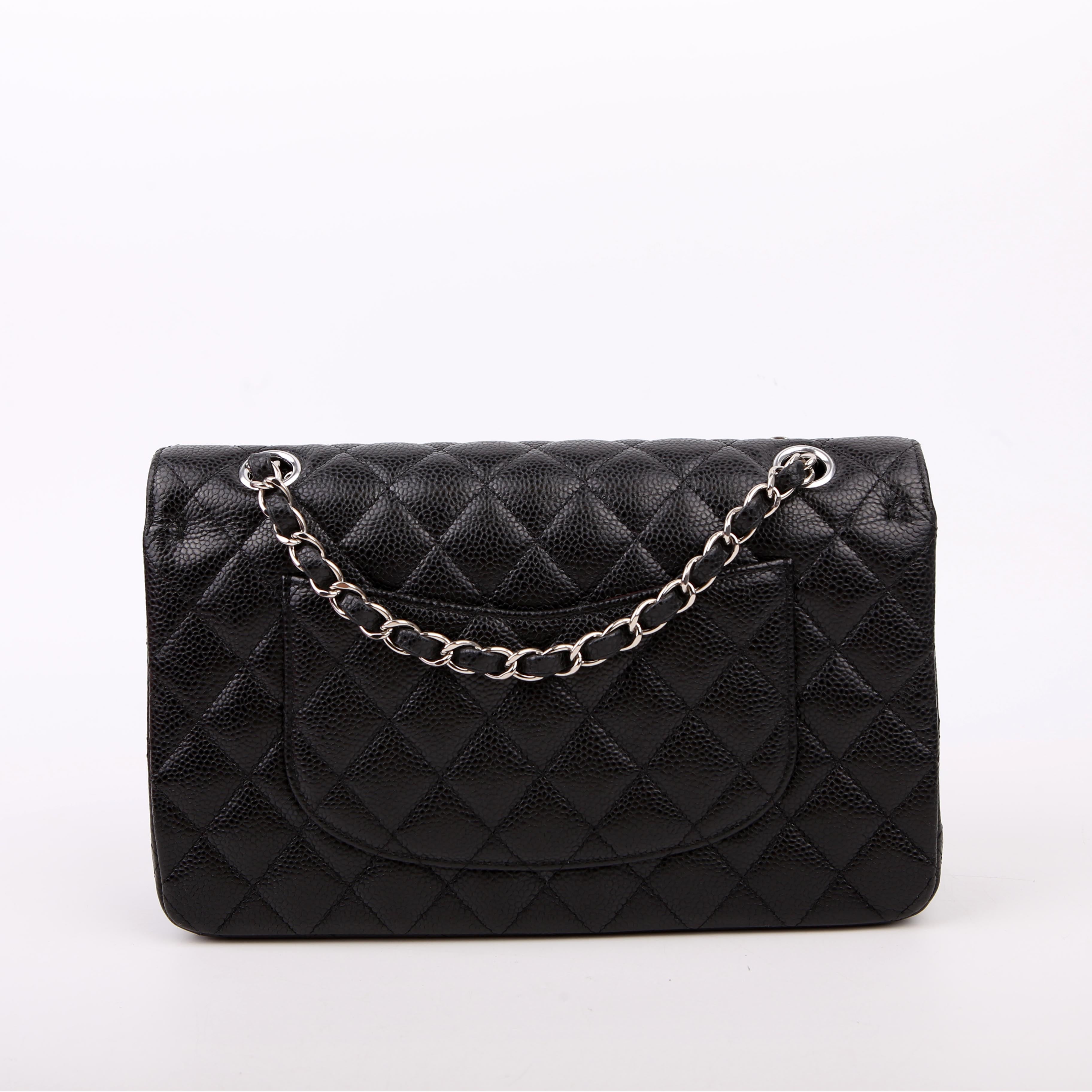 Hold for Shea L: Classic Flap Medium Caviar 22M Black/Silver