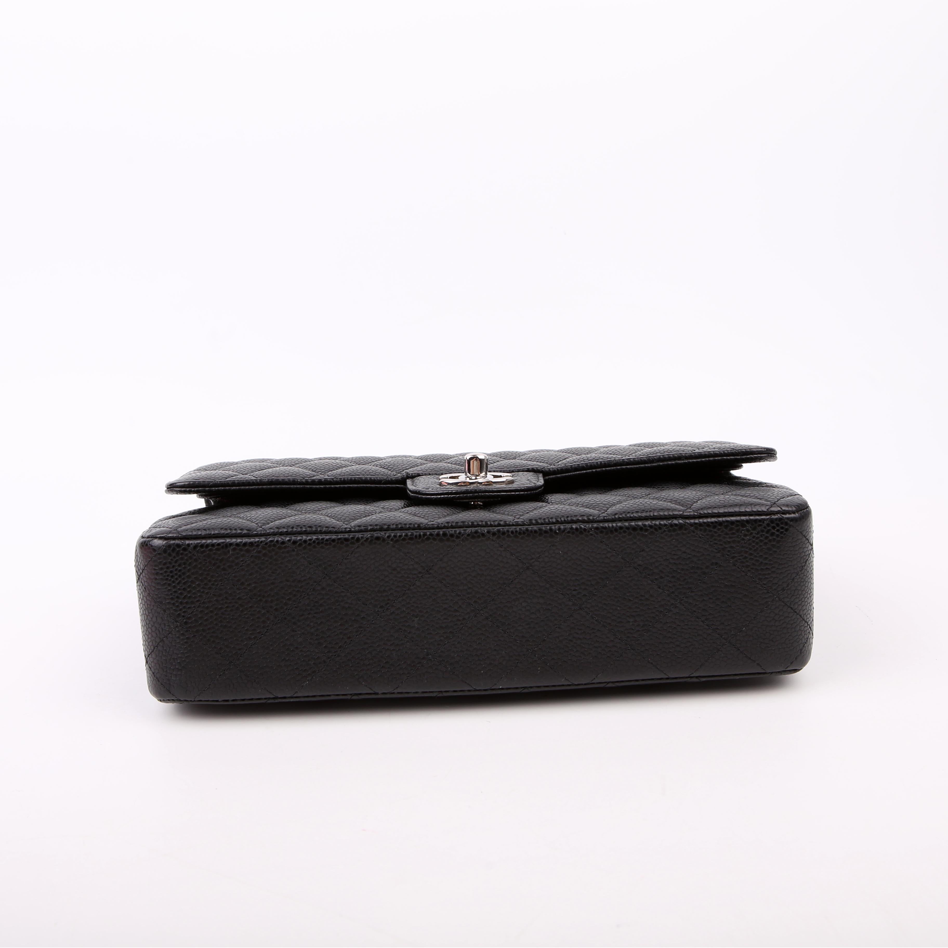 Hold for Shea L: Classic Flap Medium Caviar 22M Black/Silver