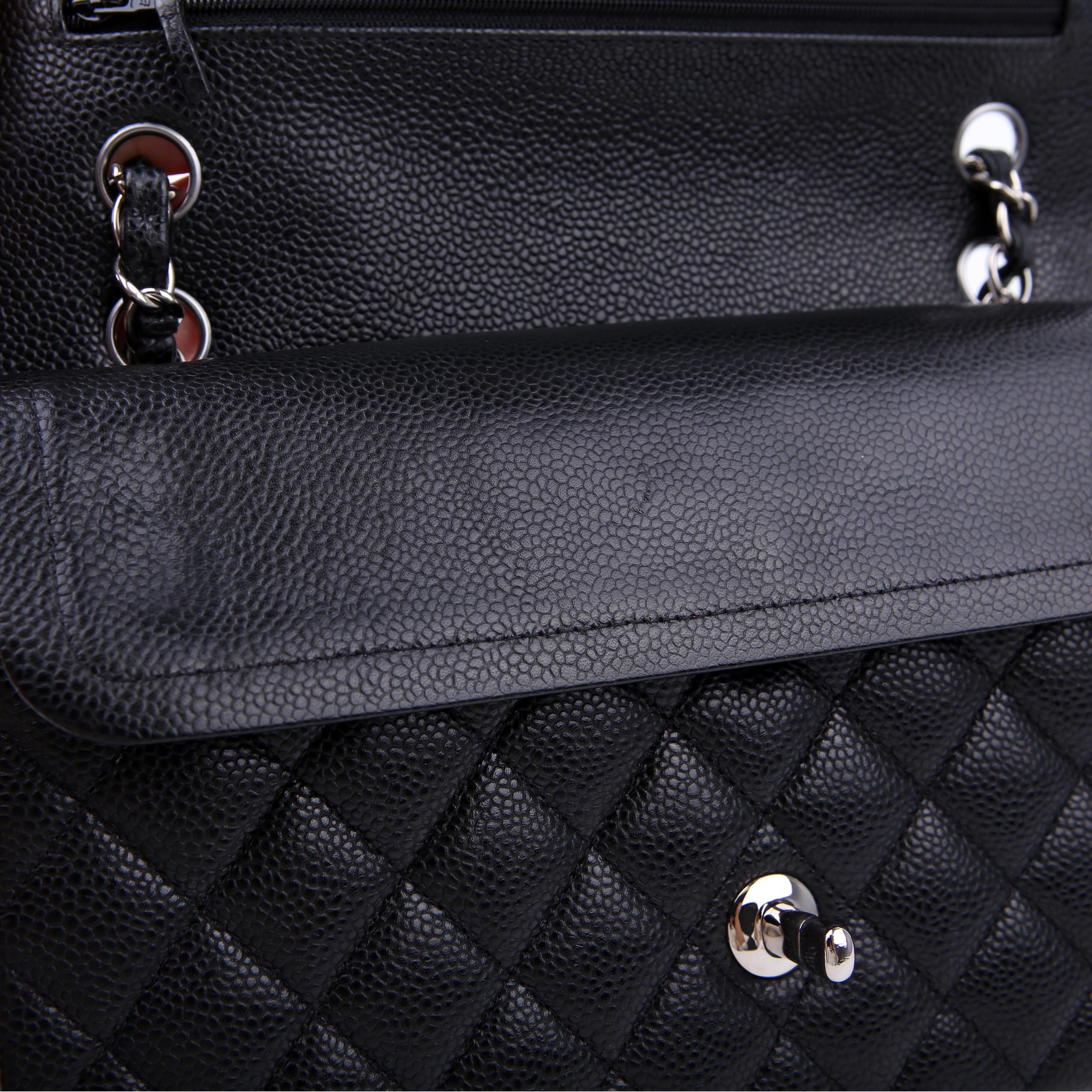 Hold for Shea L: Classic Flap Medium Caviar 22M Black/Silver