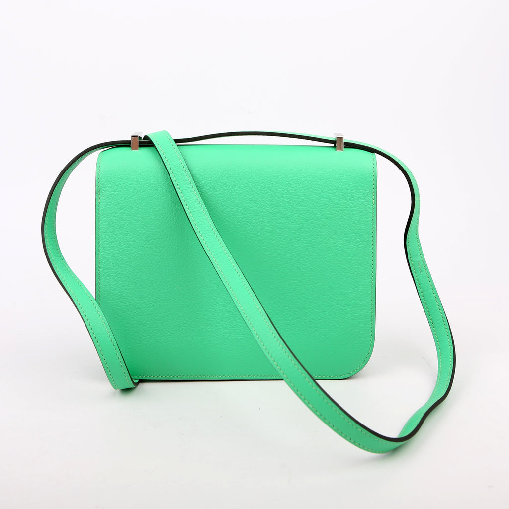 Hermes Constance 3 Mini Evercolor 2023 Vert Comics/Vert Fizz/Silver