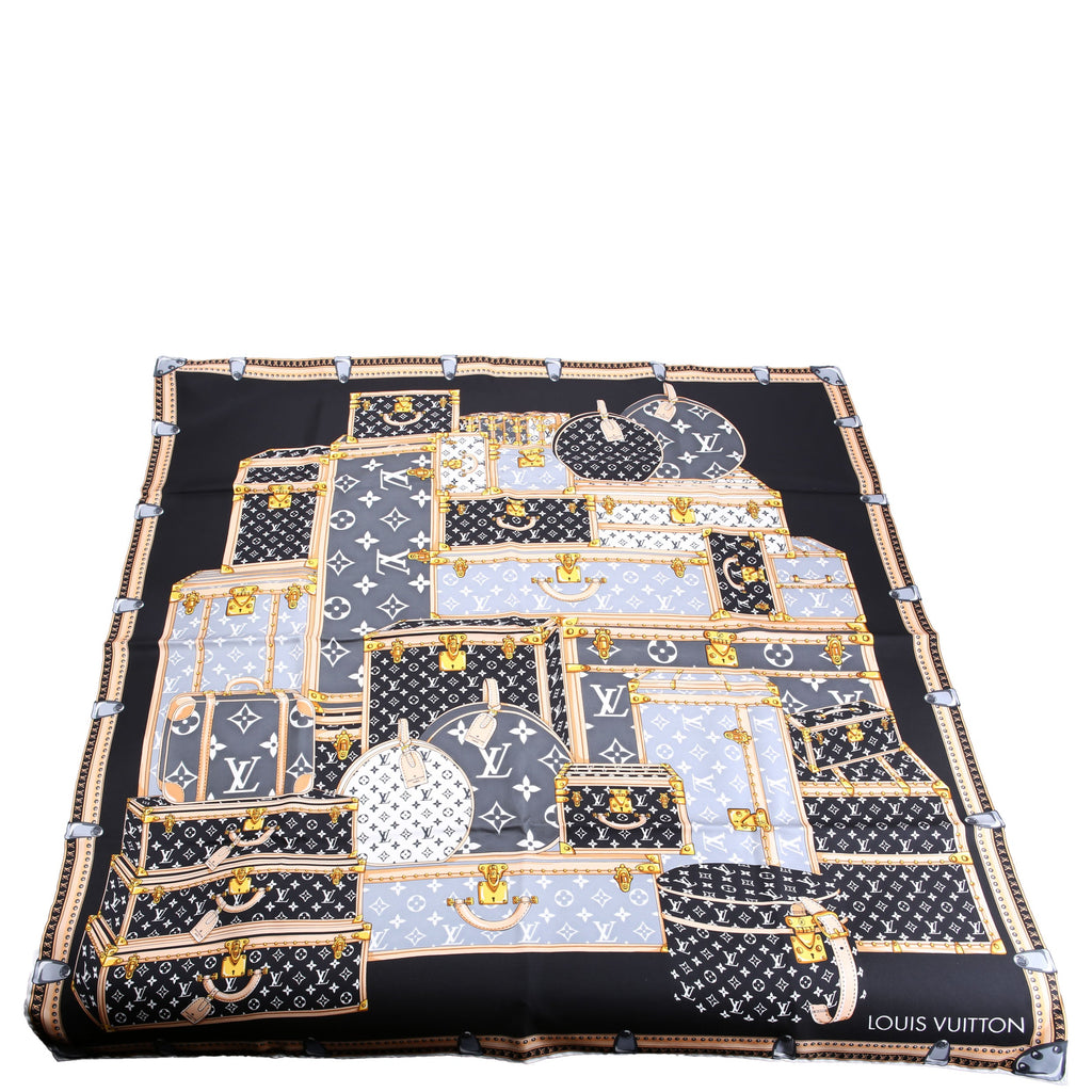 Carre Lets Go Noir Silk Scarf Black/Multicolor