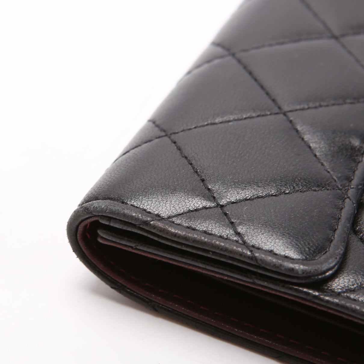 Classic Compact Flap Wallet Lambskin 22M Black