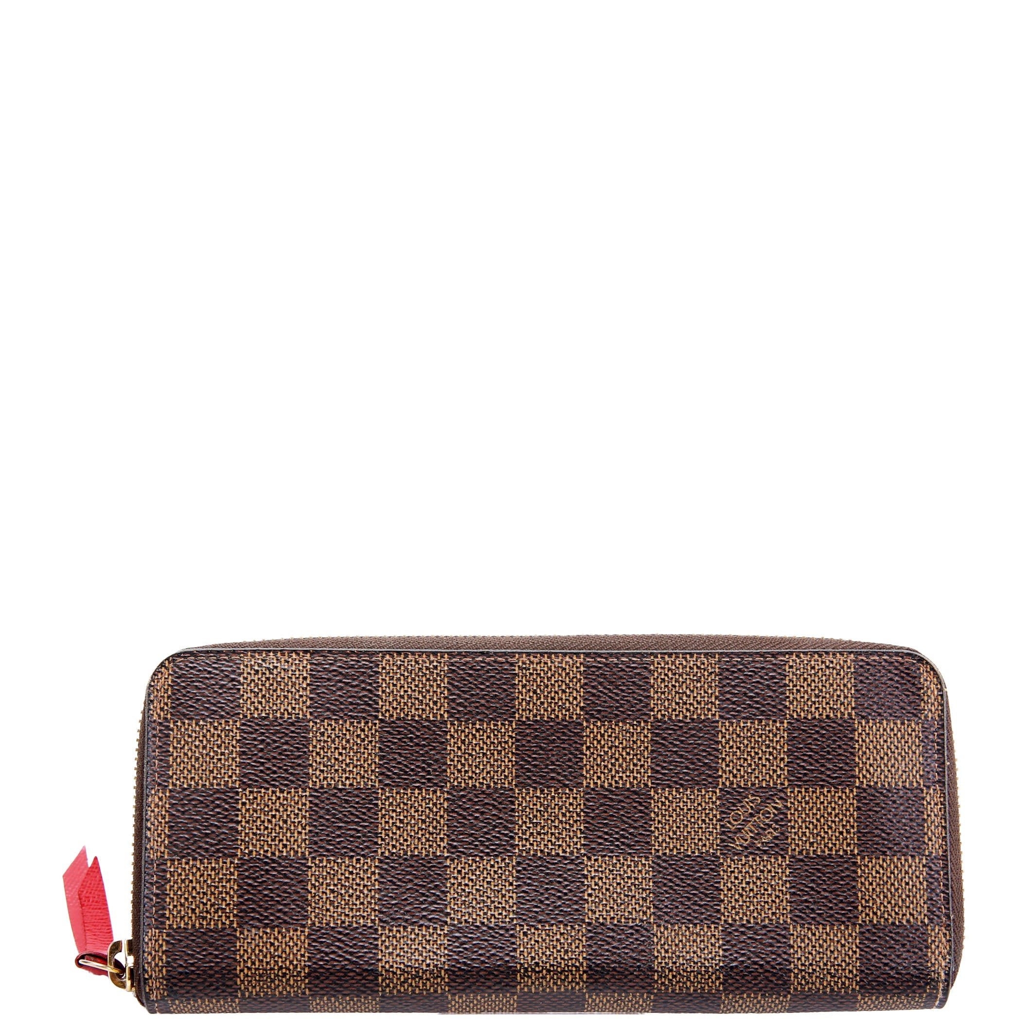 Clemence Wallet Damier Ebene Red