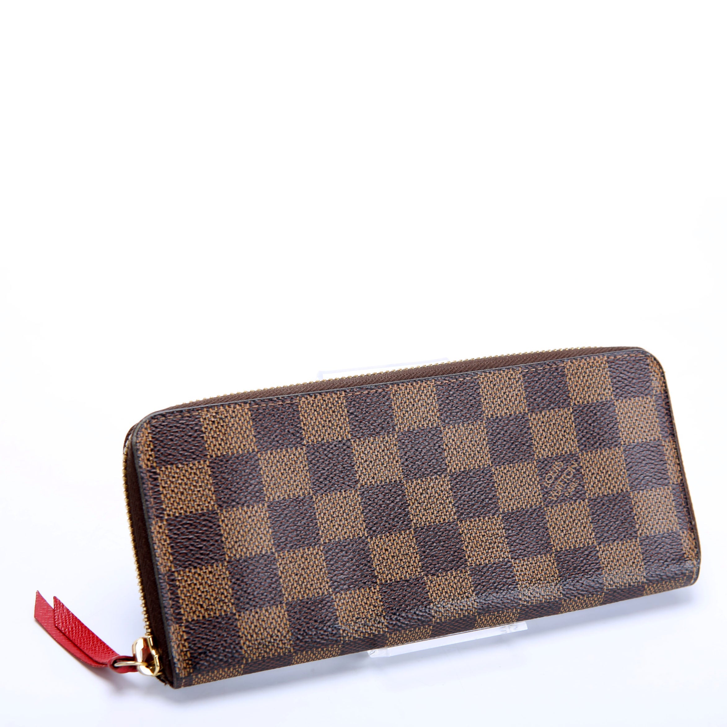 Clemence Wallet Damier Ebene Red