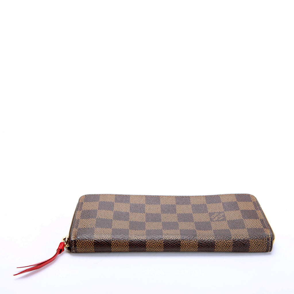 Clemence Wallet Damier Ebene Red