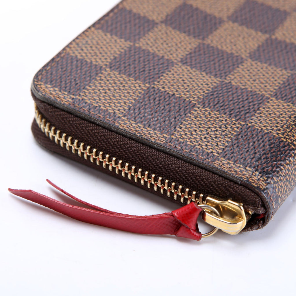 Clemence Wallet Damier Ebene Red