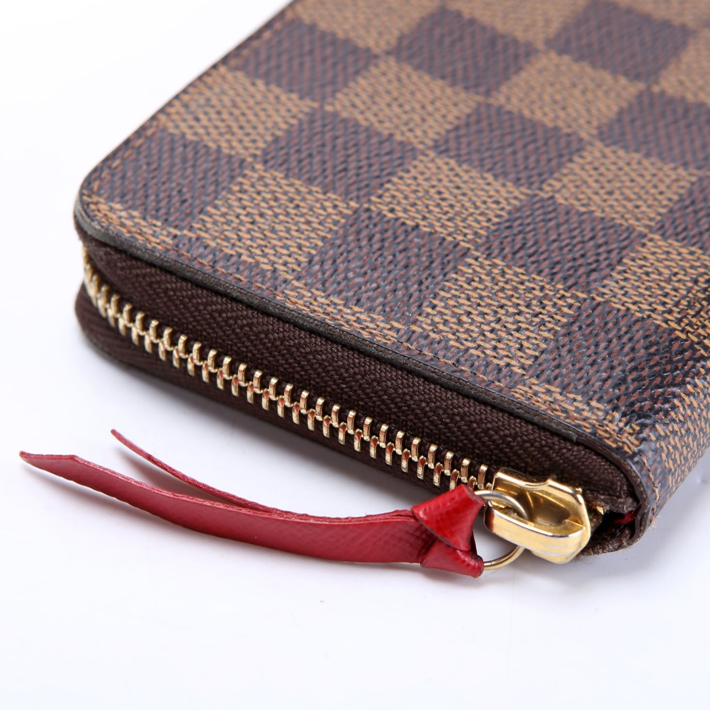 Clemence Wallet Damier Ebene Red