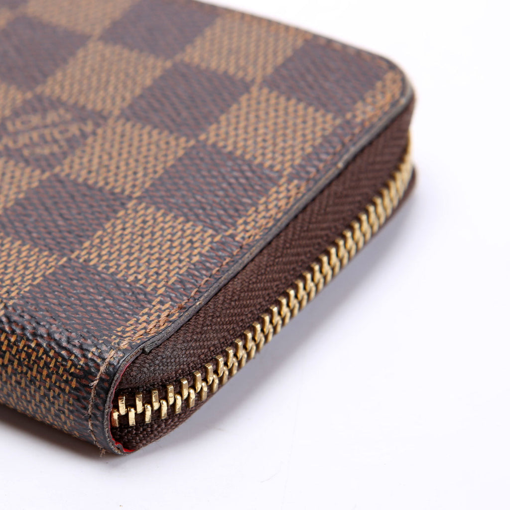 Clemence Wallet Damier Ebene Red