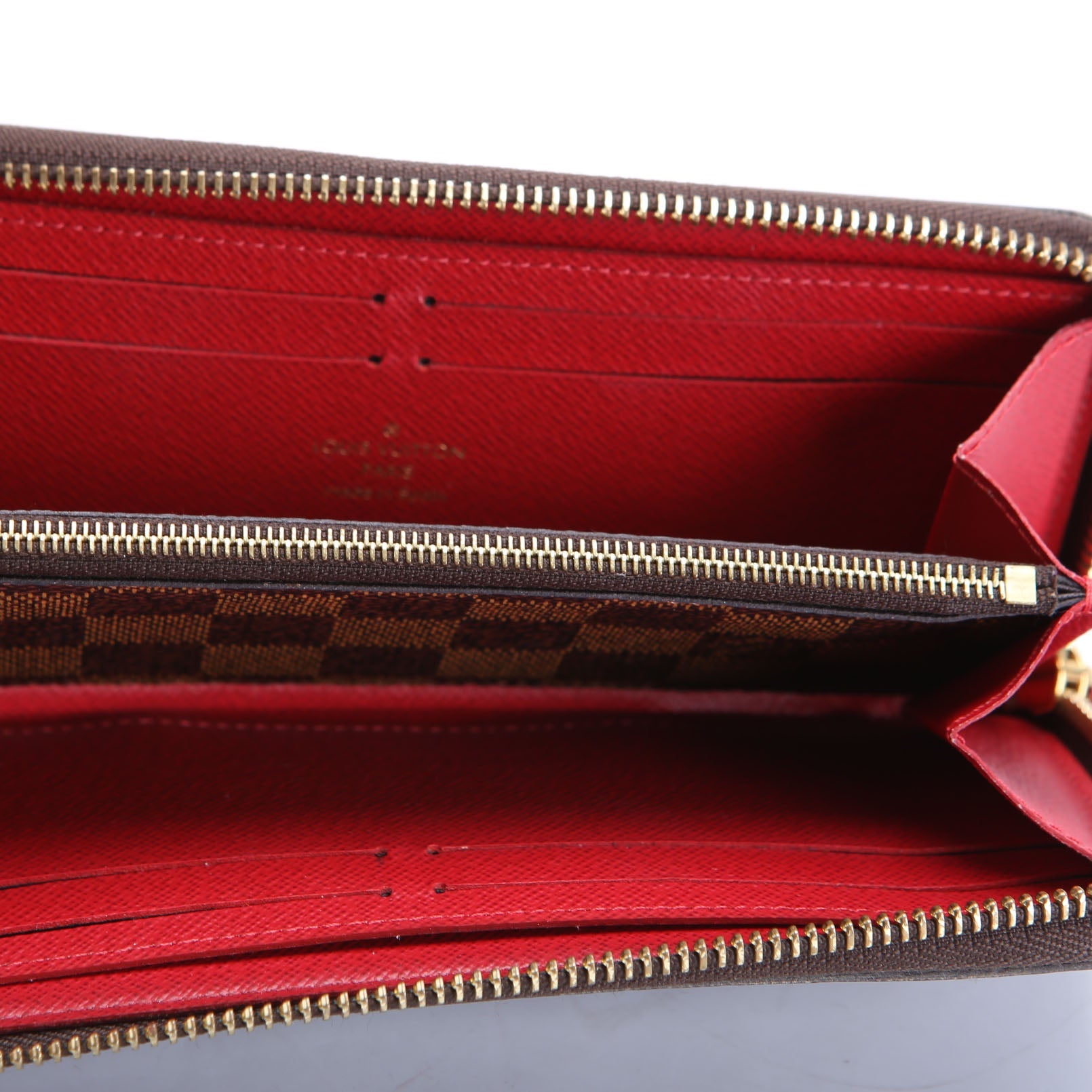 Clemence Wallet Damier Ebene Red