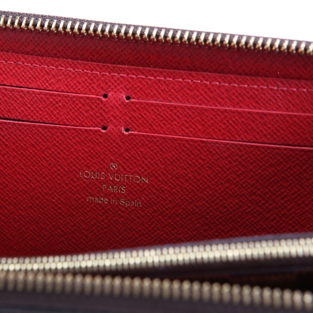 Clemence Wallet Damier Ebene Red