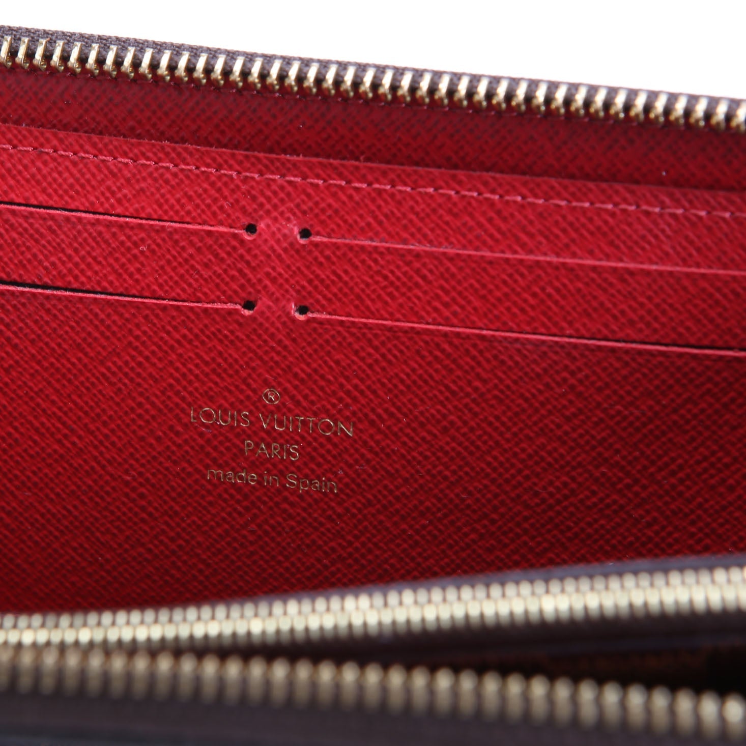 Clemence Wallet Damier Ebene Red