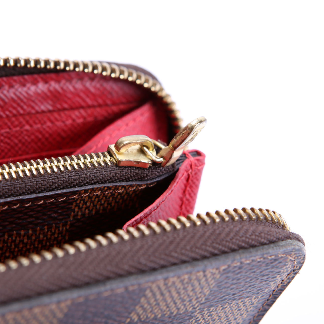 Clemence Wallet Damier Ebene Red